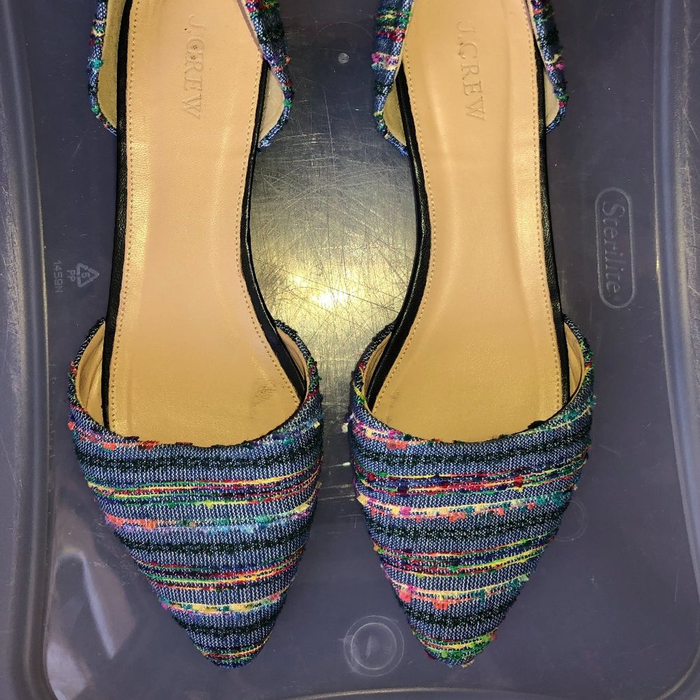 J. Crew d'Orsay flats 10.5 multicolor